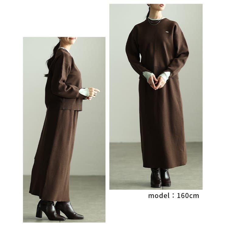 シンプルに映える配色アクセントクルーネックニット レディース トップス | Sawa a la mode | 詳細画像10 