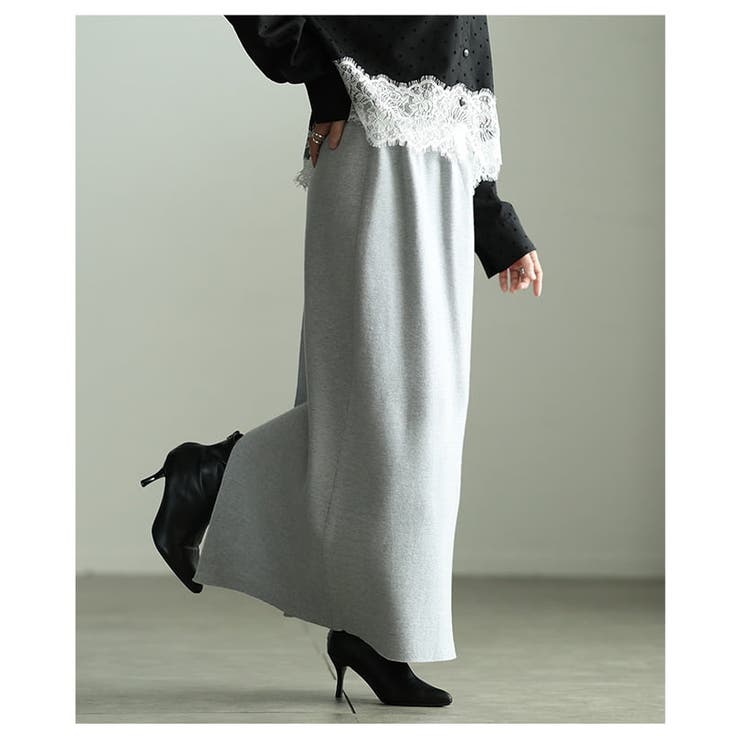 縦ラインですっきり見せるロングニットスカート レディース スカート | Sawa a la mode | 詳細画像4 