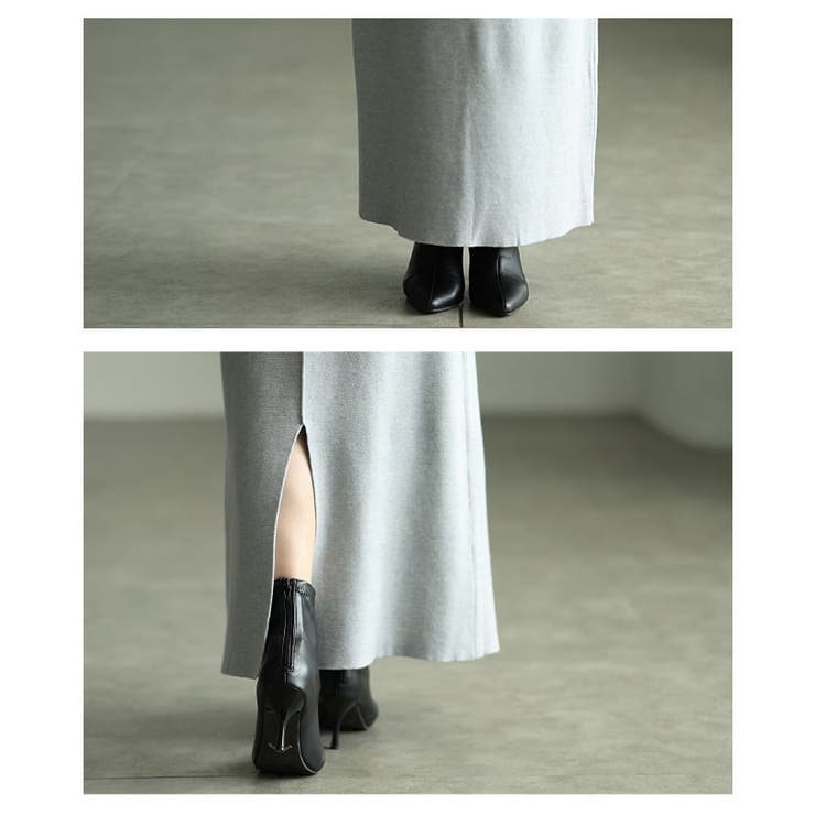 縦ラインですっきり見せるロングニットスカート レディース スカート | Sawa a la mode | 詳細画像5 