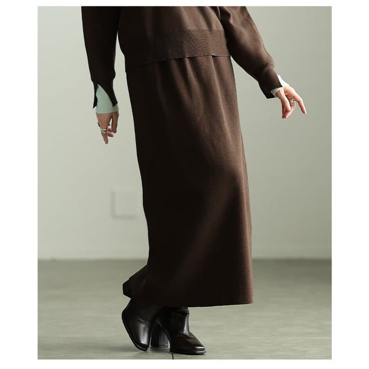 縦ラインですっきり見せるロングニットスカート レディース スカート | Sawa a la mode | 詳細画像19 
