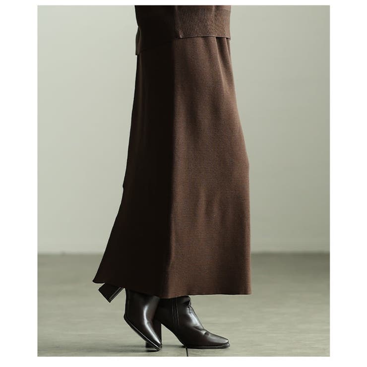 縦ラインですっきり見せるロングニットスカート レディース スカート | Sawa a la mode | 詳細画像20 