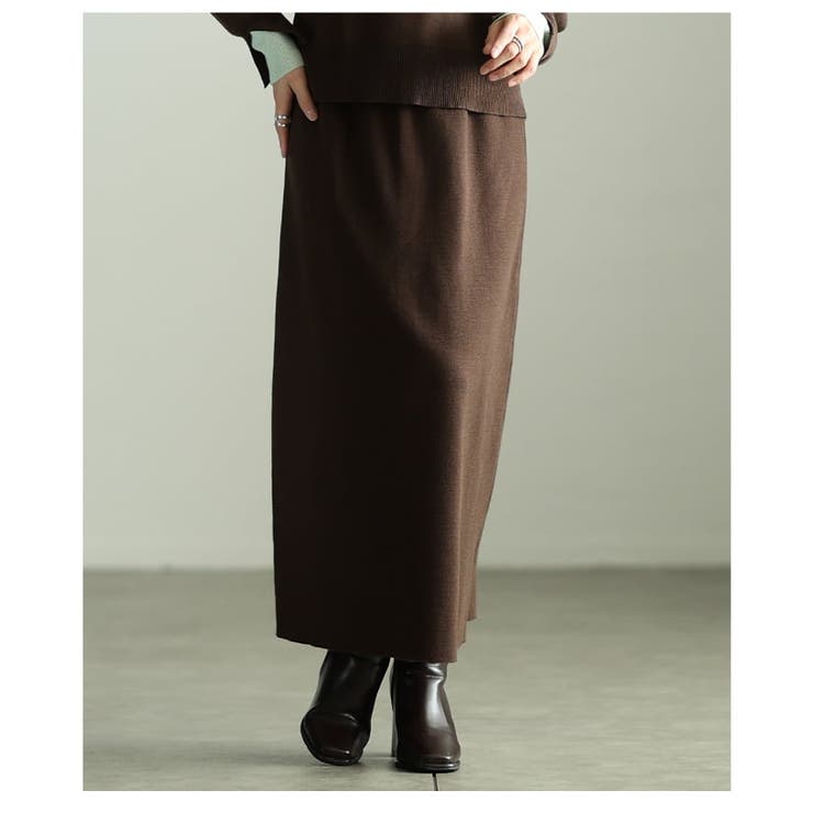 縦ラインですっきり見せるロングニットスカート レディース スカート | Sawa a la mode | 詳細画像21 