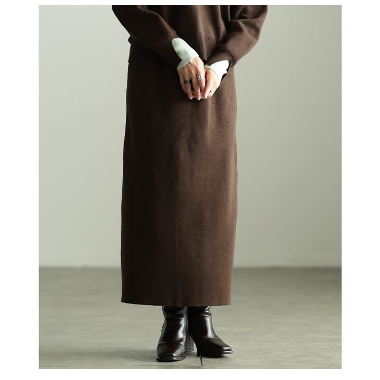 縦ラインですっきり見せるロングニットスカート レディース スカート | Sawa a la mode | 詳細画像22 