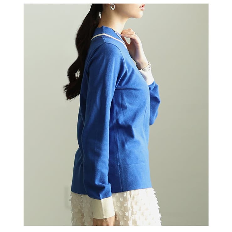 顔まわり華やぐ配色ラインニットプルオーバー レディース トップス | Sawa a la mode | 詳細画像21 