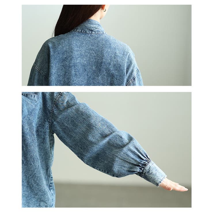 甘さを結ぶボリュームリボンデニムシャツ レディース トップス | Sawa a la mode | 詳細画像5 