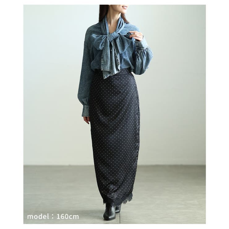 甘さを結ぶボリュームリボンデニムシャツ レディース トップス | Sawa a la mode | 詳細画像7 