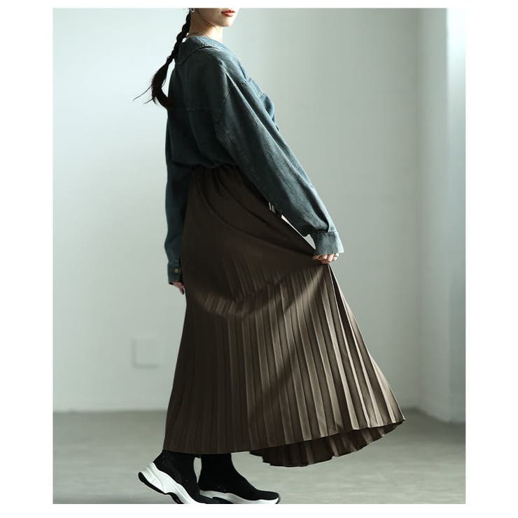 お洒落に決まるデニムドッキングプリーツワンピース レディース ワンピース | Sawa a la mode | 詳細画像21 