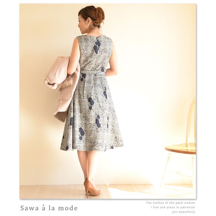 薔薇の花刺繍付きグレンチェックノースリーブワンピース レディース ファッション 品番 Slmw Sawa A La Mode サワアラモード のレディースファッション通販 Shoplist ショップリスト