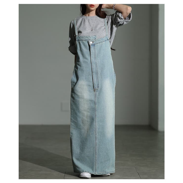 ブリーチ | 大人カジュアルの新定番アシンメトリーデニムジャンパースカート レディース | Sawa a la mode