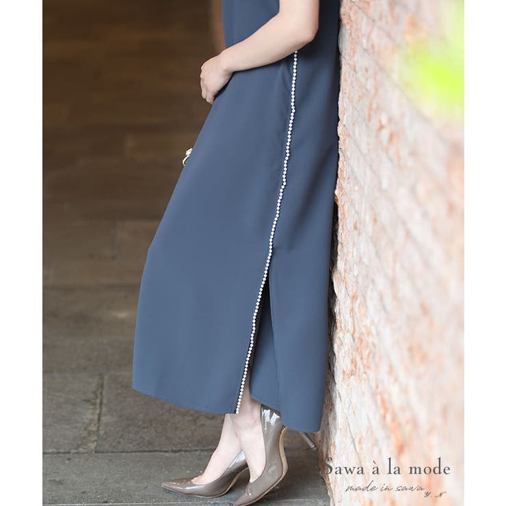 サイドスリットのパール付きワンピース レディース ファッション 品番 Slmw Sawa A La Mode サワアラモード の レディースファッション通販 Shoplist ショップリスト