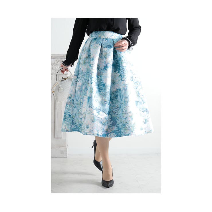 絵のようなお花畑が広がる花柄タックフレアスカート レディース ファッション 品番 Slmw Sawa A La Mode サワアラモード のレディースファッション通販 Shoplist ショップリスト