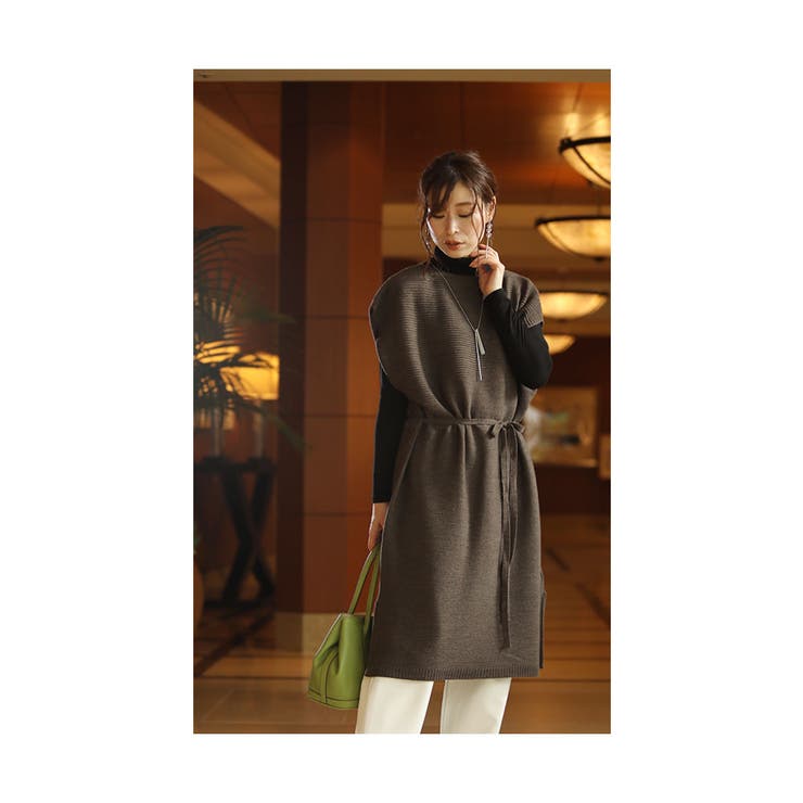 大人可愛いウエストリボンの日本製ニットチュニック レディース ファッション 品番 Slmw Sawa A La Mode サワアラモード のレディースファッション通販 Shoplist ショップリスト