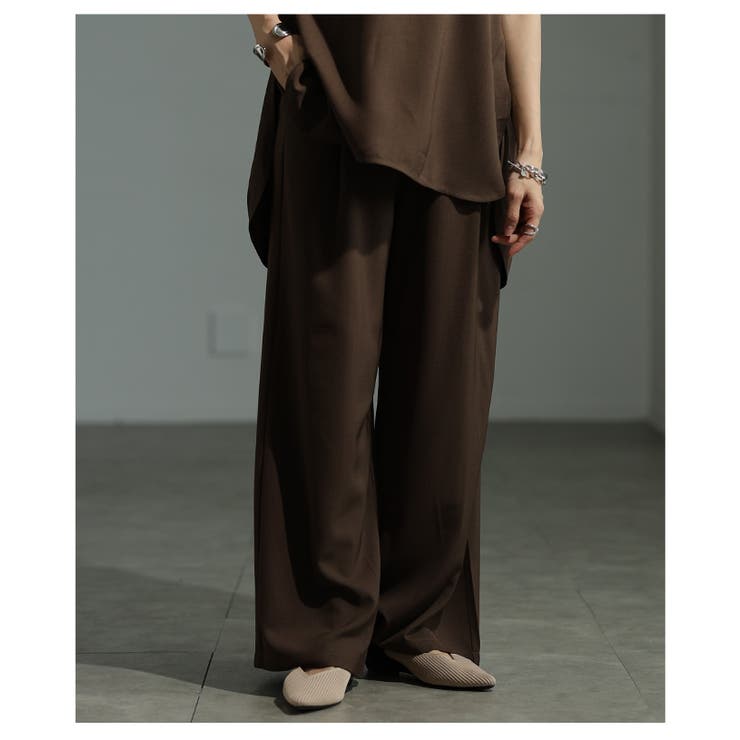 ブラウン | 大人の格上スタイルをつくるハンサムスラックスパンツ レディース ファッション | Sawa a la mode