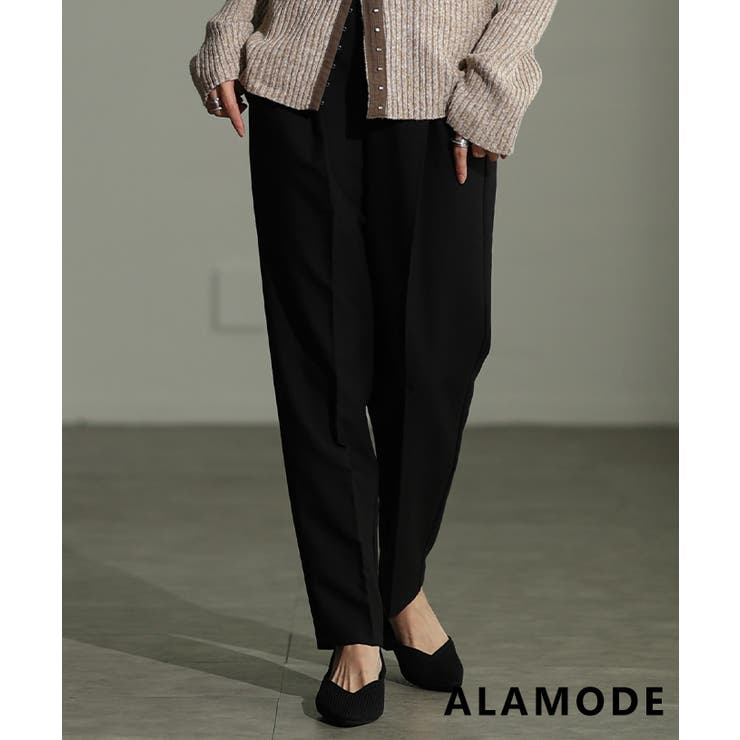 ブラック | オンオフ使える美脚テーパードパンツ 美脚 レディース | Sawa a la mode