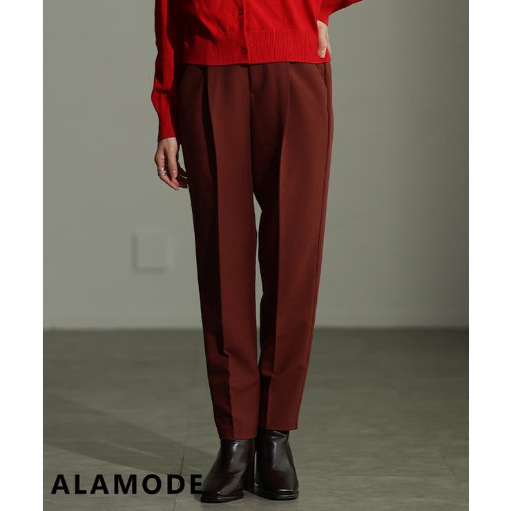 ブラウン | オンオフ使える美脚テーパードパンツ 美脚 レディース | Sawa a la mode