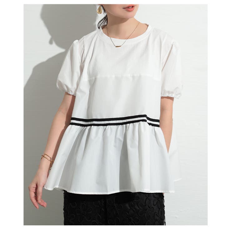大特価 pop ふんわりシルエットに惹かれるバルーン袖フレアプルオーバー 服＆ファッション小物