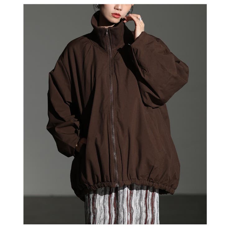 ブラウン | 羽織るだけでこなれるビッグシルエット中綿アウター レディース ファッション | Sawa a la mode