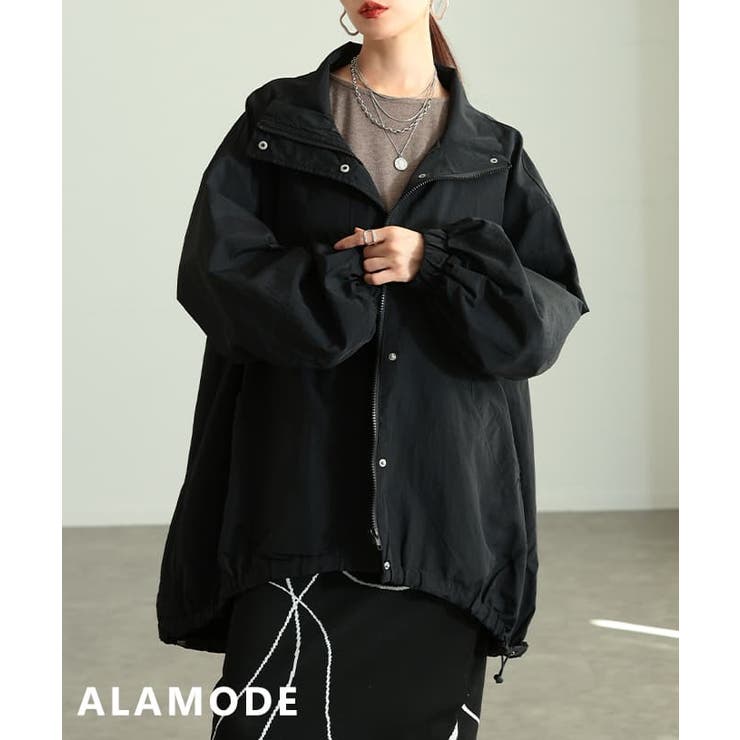 ブラック | 羽織るだけでこなれるモンスターパーカー レディース アウター | Sawa a la mode