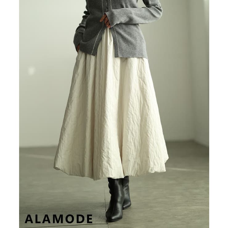 アイボリー | 揺れ感で魅せるバルーンロングスカート レディース ボトムス | Sawa a la mode