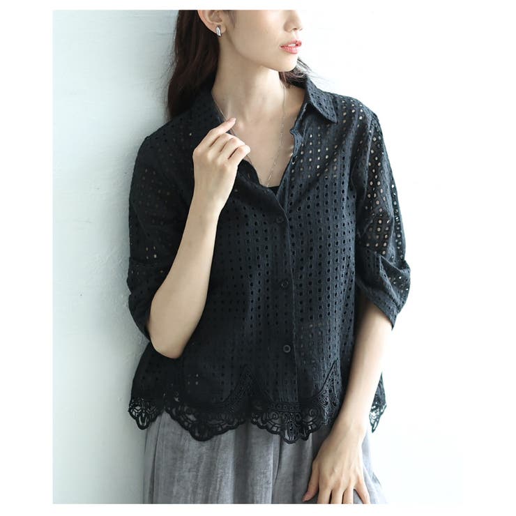 smoothmood エレガント レース シャツ トップス smoothmood エレガント レース シャツ トップス