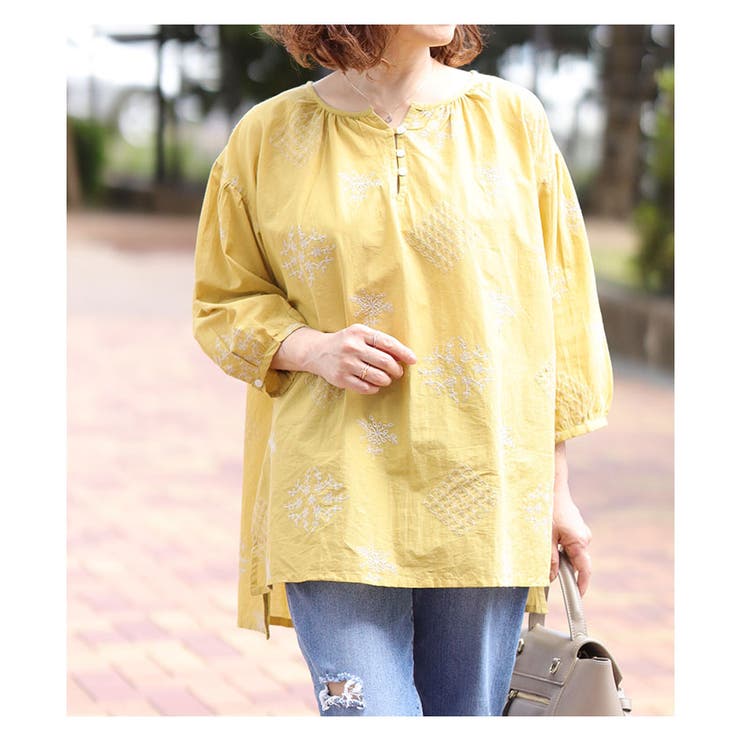 北欧風ボタニカル刺繍のコットンチュニック レディース ファッション 品番 Slmw Sawa A La Mode サワアラモード のレディースファッション通販 Shoplist ショップリスト
