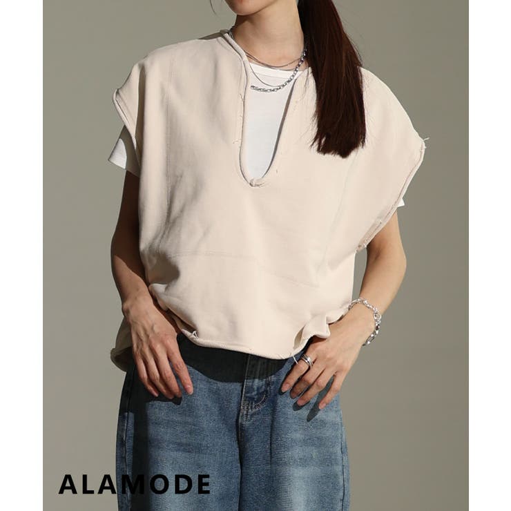 ベージュ | プラスワンで即オシャレが叶うショートレイヤードベスト レディース トップス | Sawa a la mode