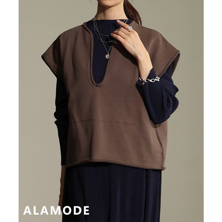 ブラウン | プラスワンで即オシャレが叶うショートレイヤードベスト レディース トップス | Sawa a la mode