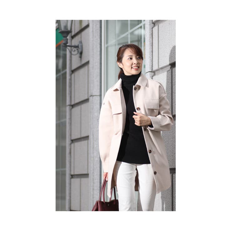 大人シックなトラッドミドル丈ジャケットコート アウター シャツジャケット 品番 Slmw Sawa A La Mode サワアラモード のレディースファッション通販 Shoplist ショップリスト