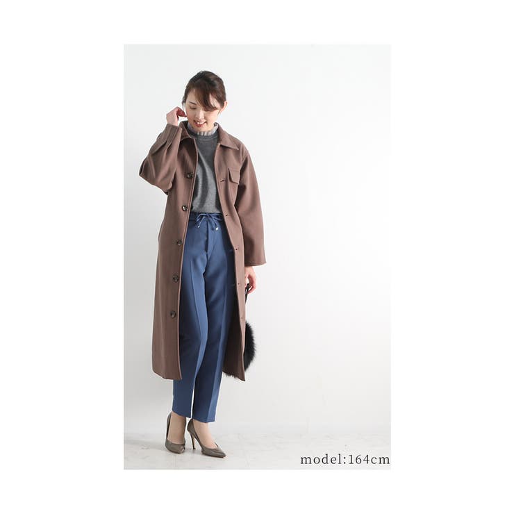 大人シックなトラッドロング丈ジャケットコート アウター シャツジャケット 品番 Slmw Sawa A La Mode サワアラモード のレディースファッション通販 Shoplist ショップリスト