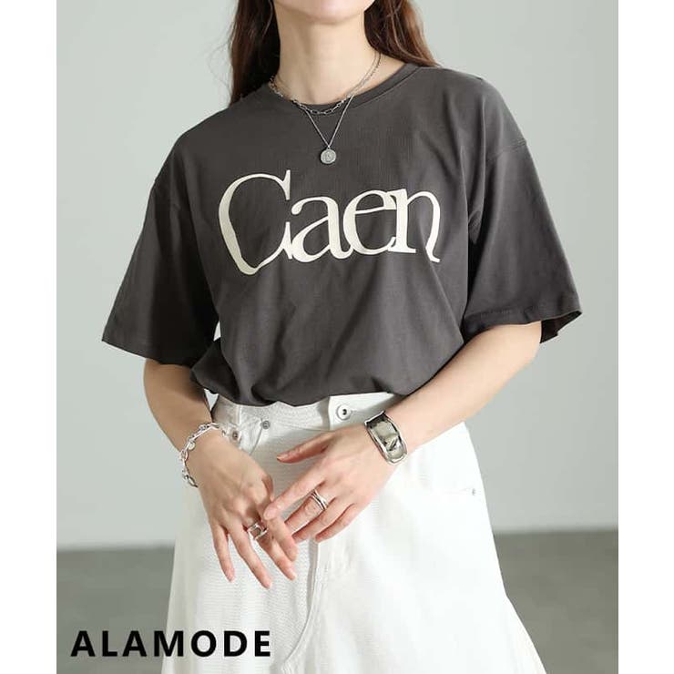 チャコール | デイリーに頼れるロゴプリントTシャツ レディース トップス | Sawa a la mode
