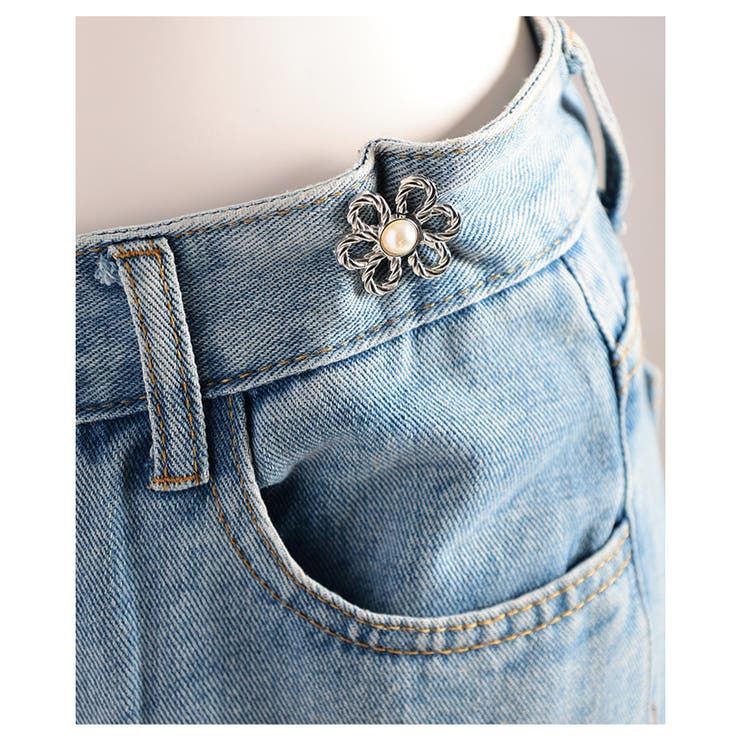 シルバー | ウエストサイズ自由自在！花モチーフウエスト調節クリッパー レディース ファッショ… | Sawa a la mode