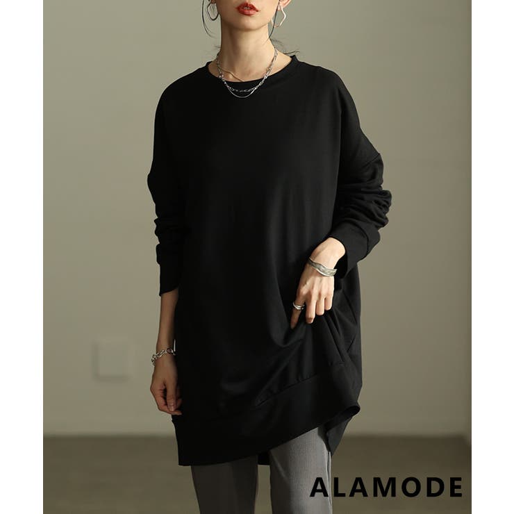 ブラック | こなれ感アップオーバーサイズカットソー レディース ファッション | Sawa a la mode