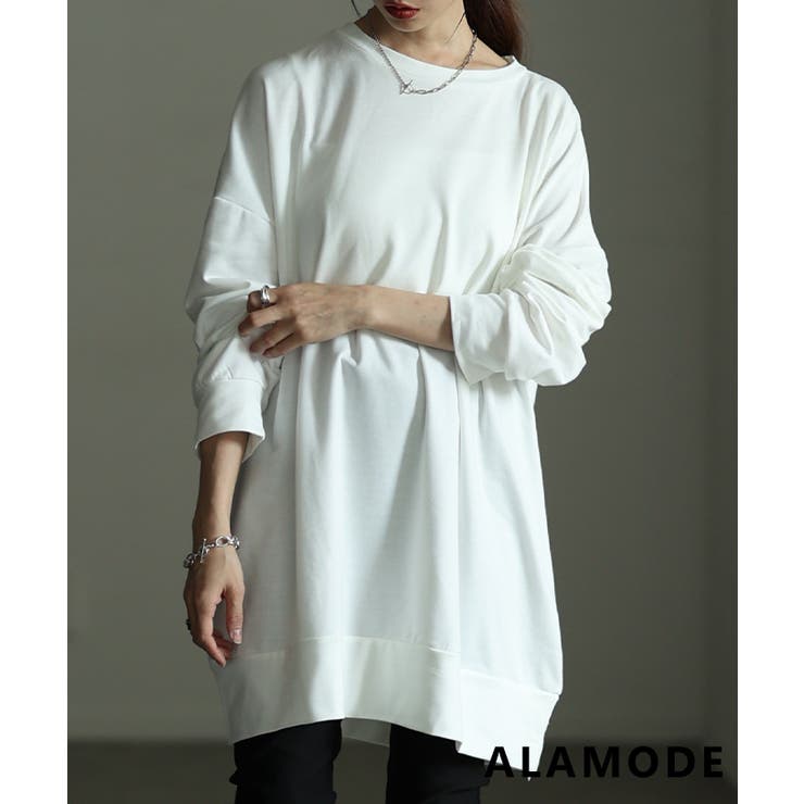 ホワイト | こなれ感アップオーバーサイズカットソー レディース ファッション | Sawa a la mode