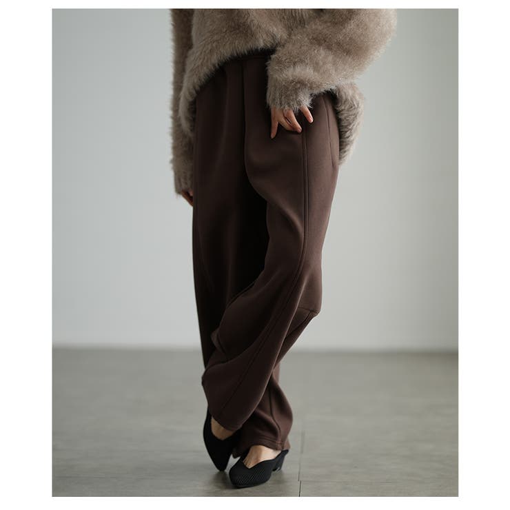 ブラウン | 「楽ちん×暖かい」裏フリースパンツ レディース ファッション | Sawa a la mode