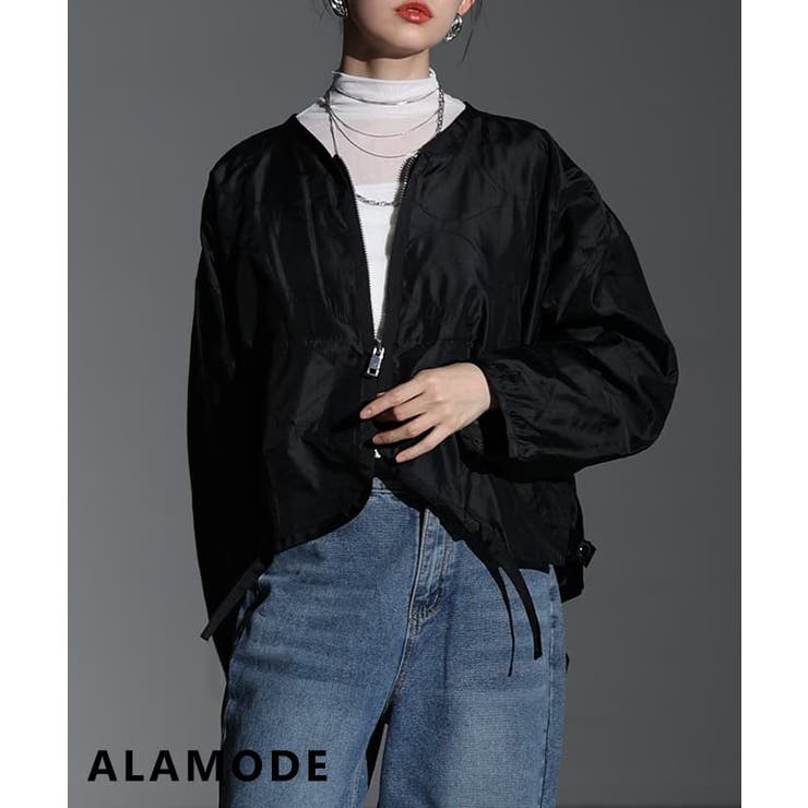 ブラック | こなれ感をつくるミリタリーショートジャケット レディース アウター | Sawa a la mode