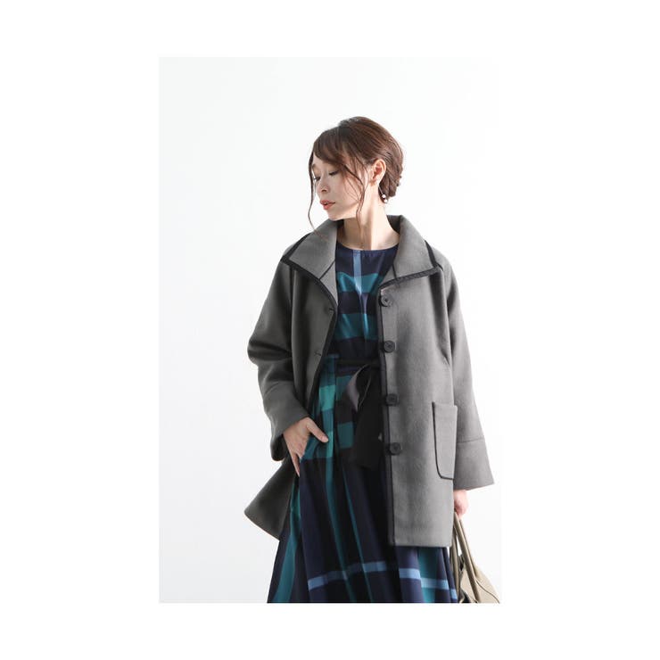 大きなポケットのライン入りピーコート レディース ファッション 品番 Slmw Sawa A La Mode サワアラモード の レディースファッション通販 Shoplist ショップリスト
