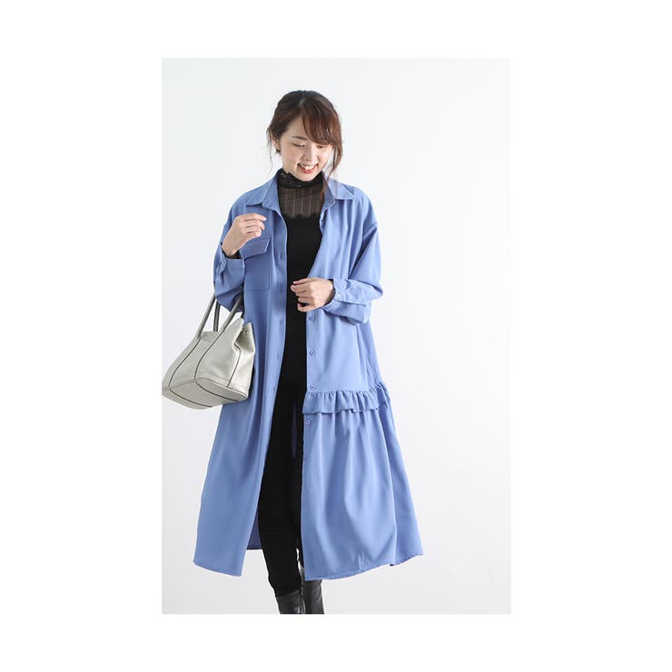 大人モードなサイドフリルのシャツワンピース レディース ファッション 品番 Slmw Sawa A La Mode サワアラモード のレディースファッション通販 Shoplist ショップリスト