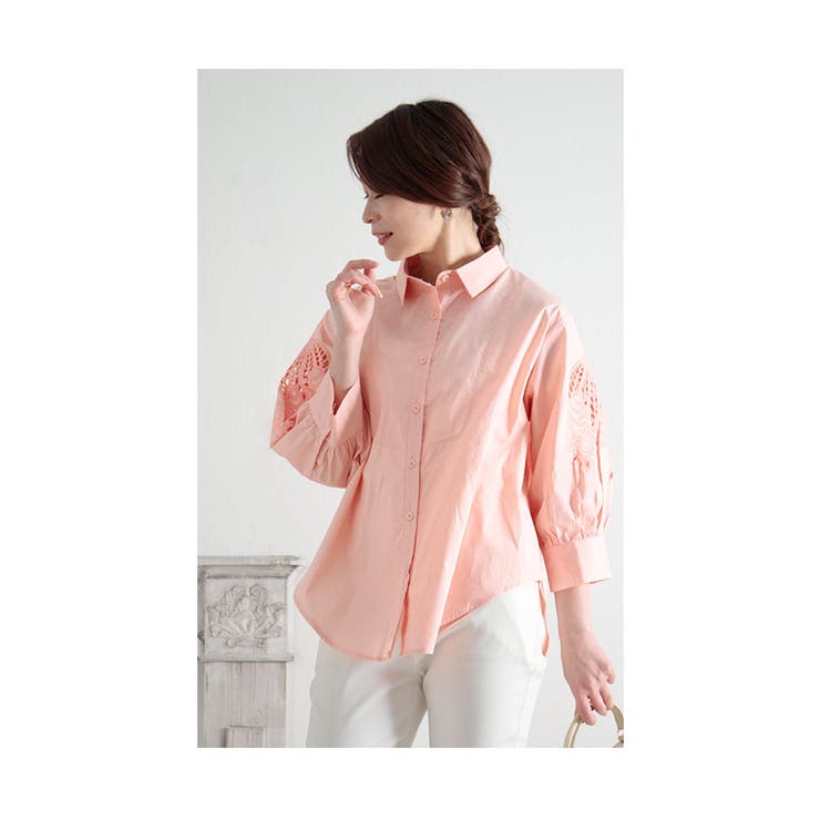 透ける刺繍がエレガントなボリュームスリーブコットンシャツ レディース ファッション 品番 Slmw Sawa A La Mode サワアラモード のレディースファッション通販 Shoplist ショップリスト