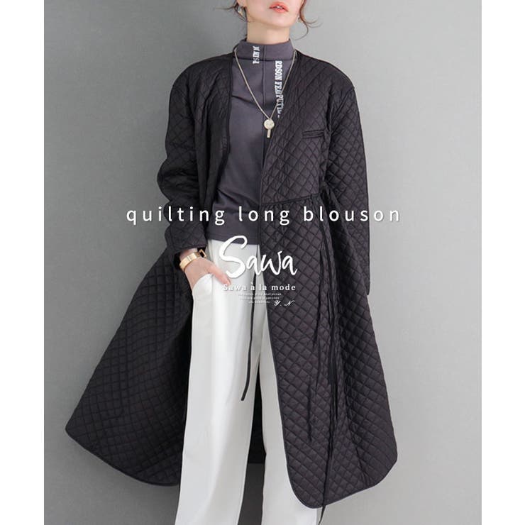 上品なキルティングロングブルゾン レディース ファッション 品番 Slmw Sawa A La Mode サワアラモード のレディース ファッション通販 Shoplist ショップリスト