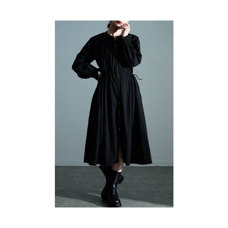 ブラック | 頼れる着回し力ジップワンピースブルゾン レディース ファッション | Sawa a la mode