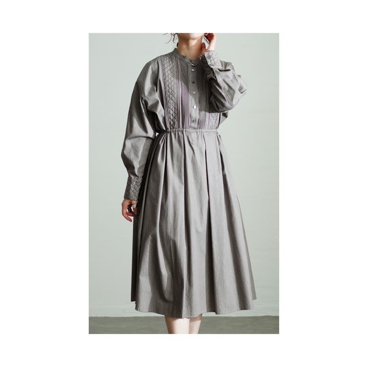 着映えるきちんと感デニム風シャツワンピース レディース ファッション