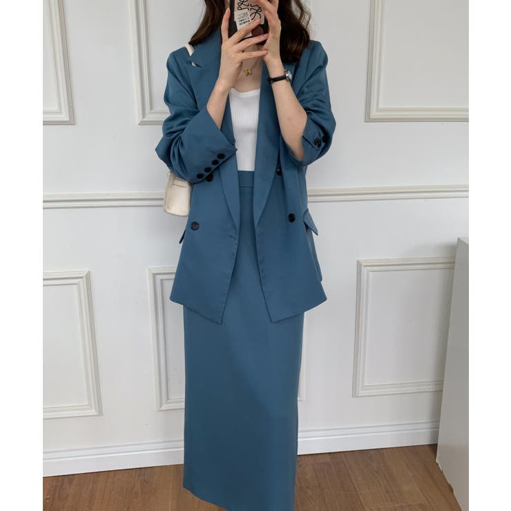 セットアップ】ダブルテーラードジャケット＋バックスリットタイト