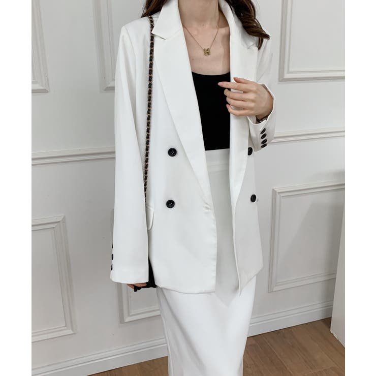 セットアップ】ダブルテーラードジャケット＋バックスリットタイト