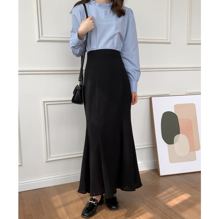 カラージョーゼットマーメイドロングスカート[品番：ABIW0009943