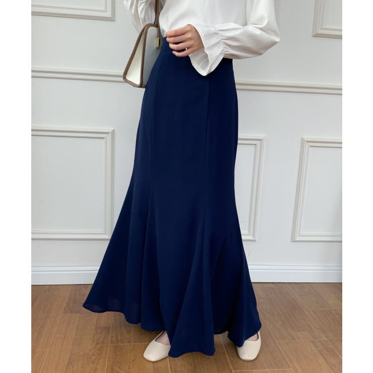 ⭐︎みゅーりー⭐︎NAVY.WO ロングスカート 黒洋梨形フィギュアスカート女性小男性2023夏新デザインセンス