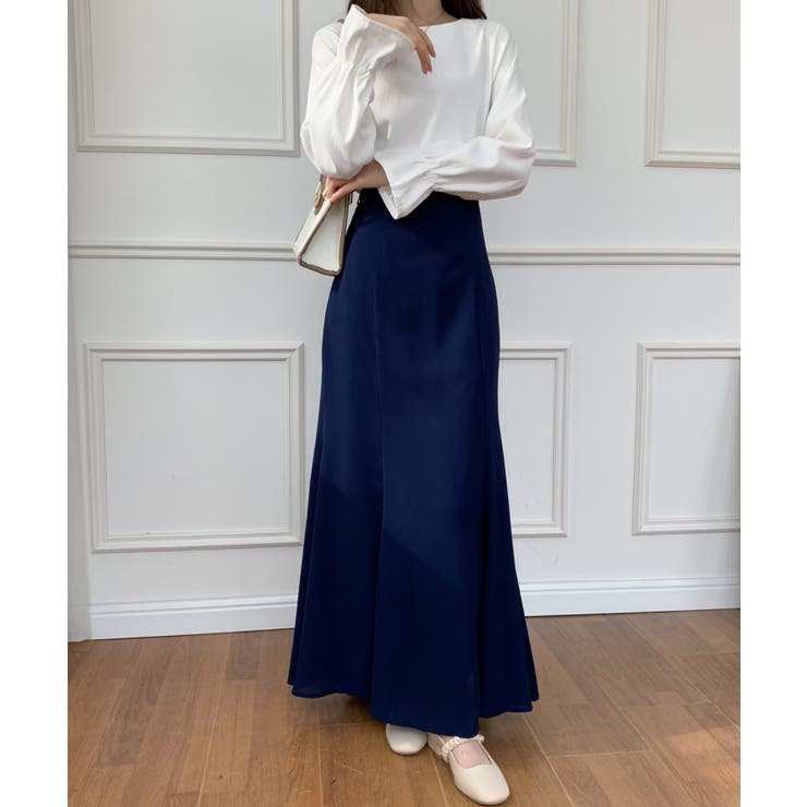 カラージョーゼットマーメイドロングスカート[品番：ABIW0009943