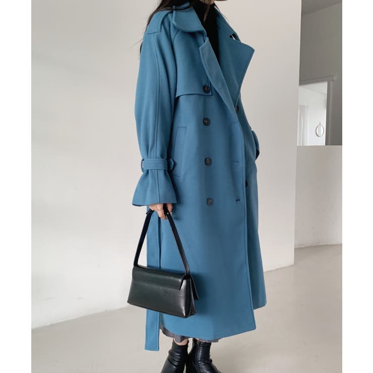 ⭐️希少⭐️ブルーナボイン チェスターコート M〜L相当 美品 幾何学模様 日本製 ⭐️希少⭐️ブルーナボイン チェスターコート M〜L相当 美品