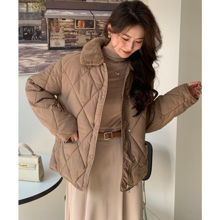 エコファー衿キルティングブルゾン[品番：ABIW0010157]｜ABITOKYO