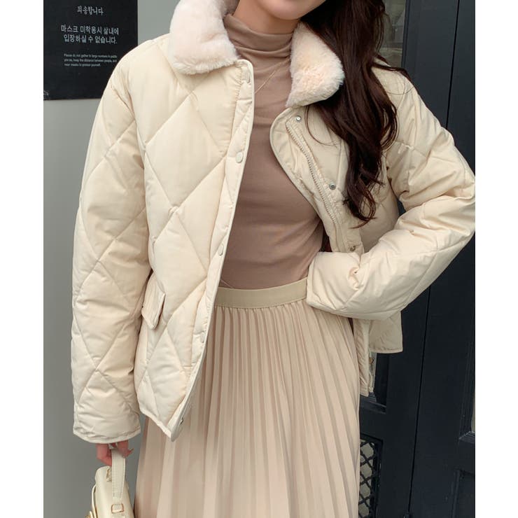 エコファー衿キルティングブルゾン[品番：ABIW0010157]｜ABITOKYO