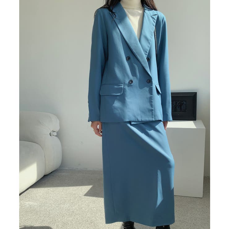 セットアップ】ダブルテーラードジャケット＋バックスリットタイト